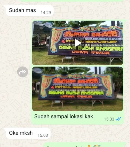 Pengiriman Papan Bunga Kambangan Bruno